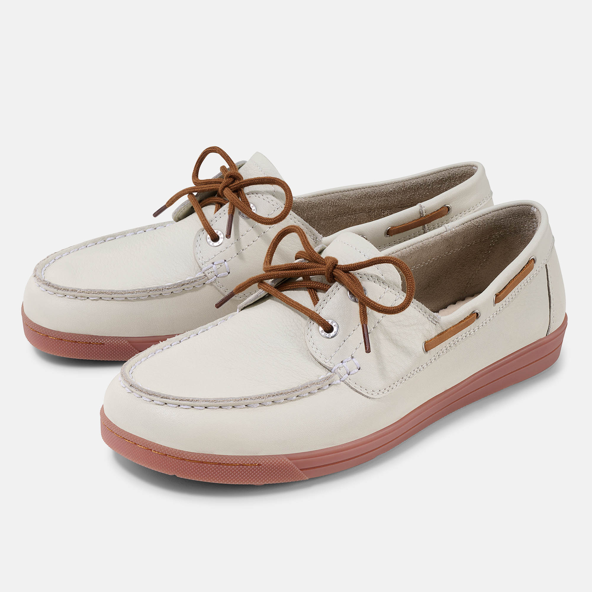 BÄR Schuhe Damenschuhe Freizeitschuhe Luzy weiß/braun Kalbnappaleder, gefettetes Rindnubukleder Hauptbild