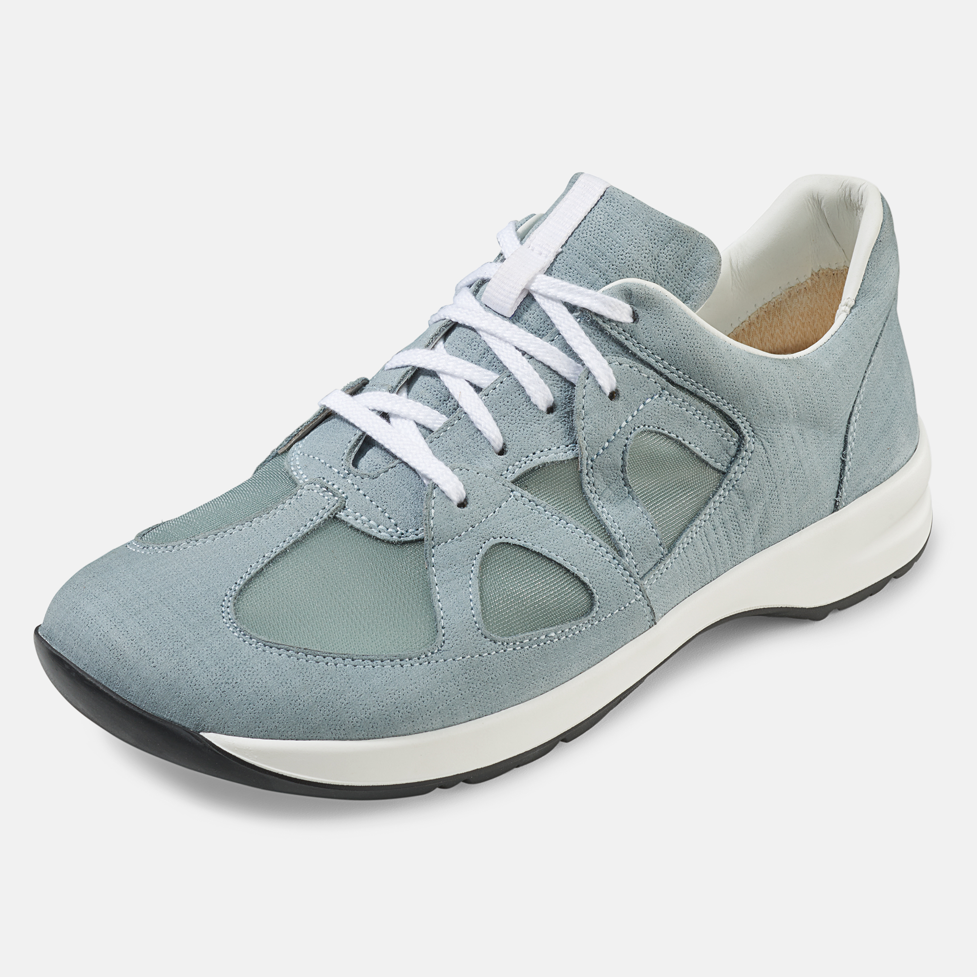 BÄR Schuhe Damenschuhe Freizeitschuhe Kayla hellblau Kalbveloursleder geprägt, Textil Produktbild