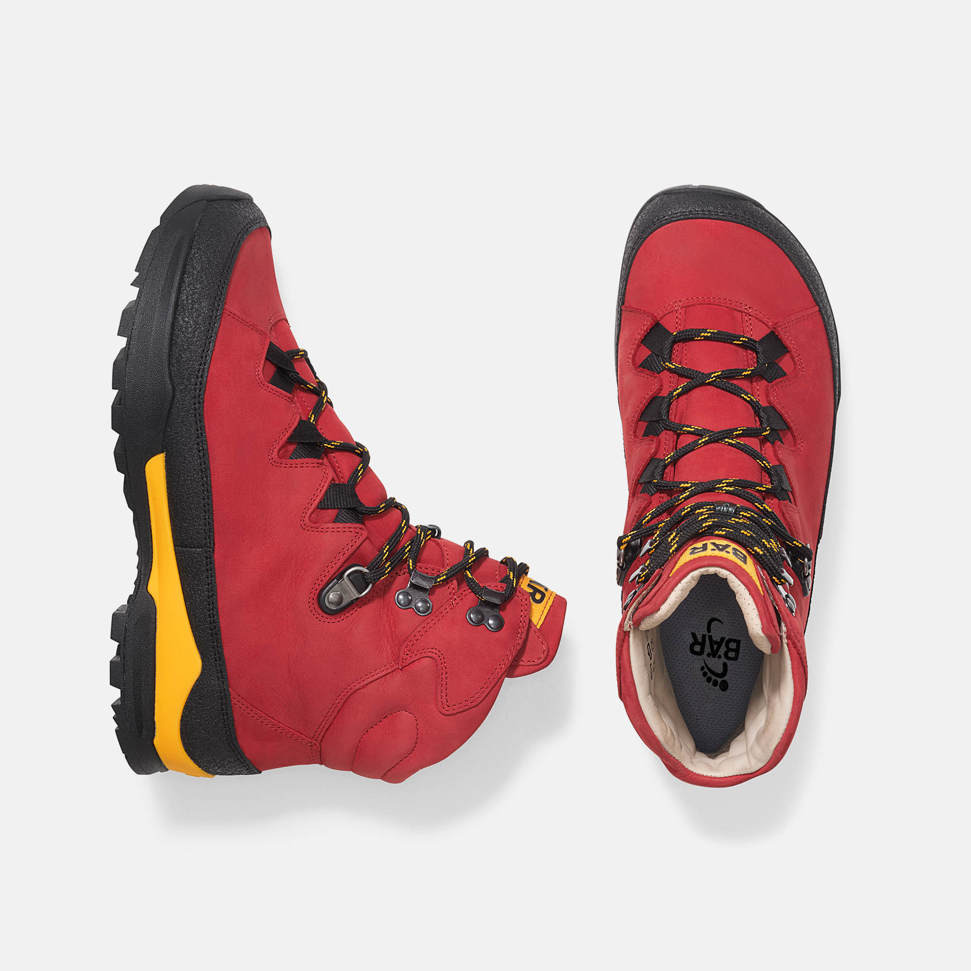 BÄR Schuhe Damenschuhe Wanderstiefel Bergkomfort Wanderstiefel 2.0 rot terracare® Rindnubuk wasserabweisend Ansicht von oben