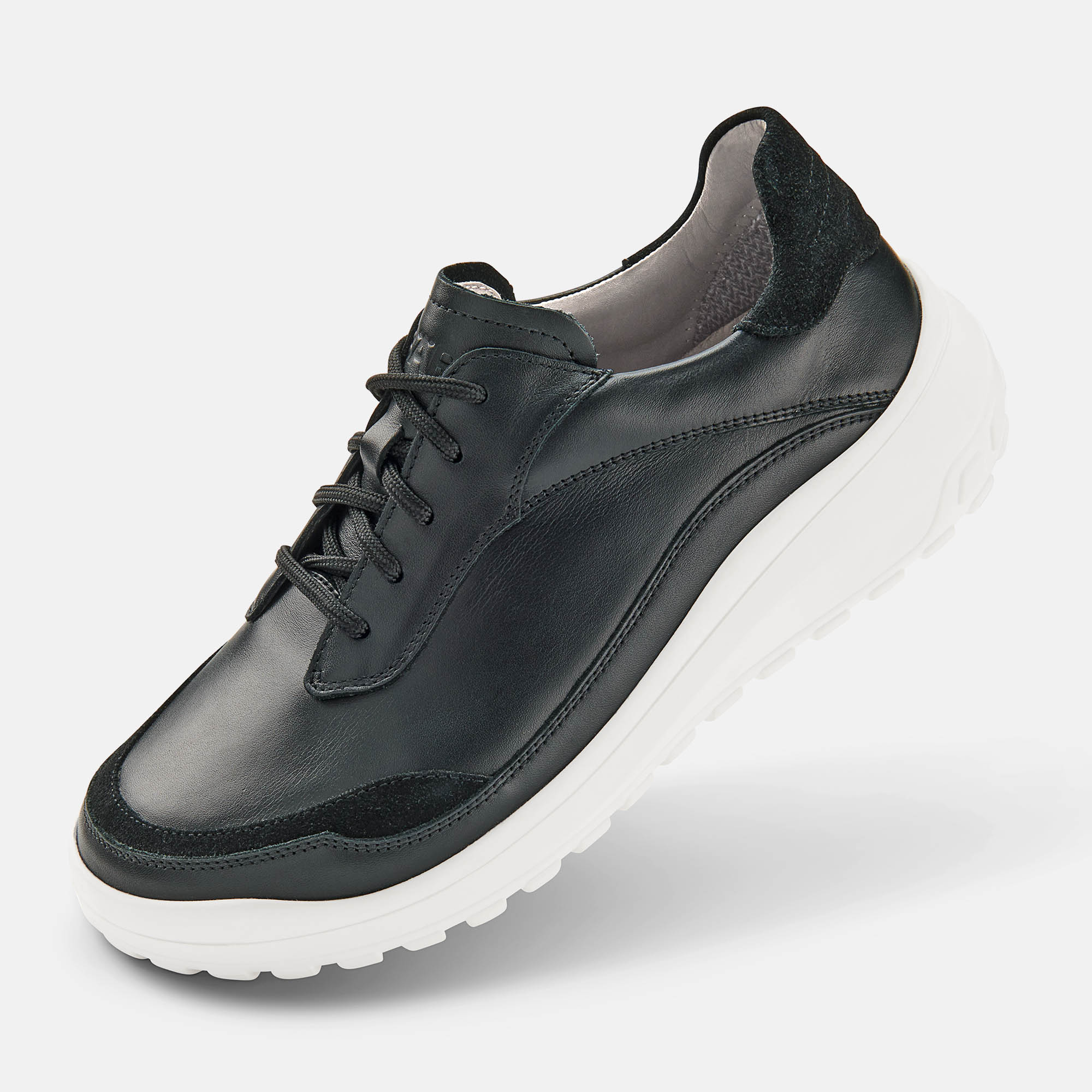 BÄR Schuhe Damenschuhe Alltag Quinn schwarz Kalbnappaleder, Kalbveloursleder Produktbild