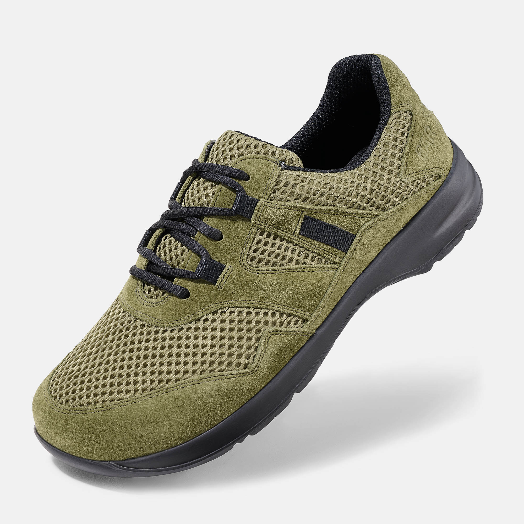 BÄR Schuhe Unisexschuhe Laufschuhe Easyrun oliv Rindveloursleder, Textil Produktbild