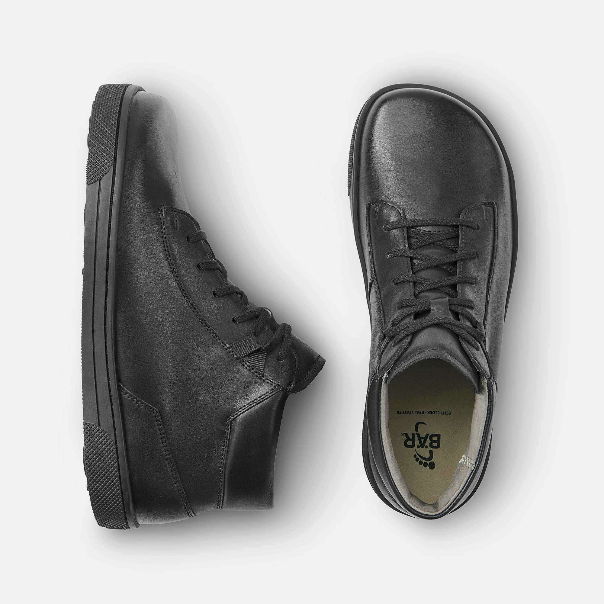 BÄR Schuhe Herrenschuhe Alltag Nate schwarz Rindnappaleder Ansicht von oben