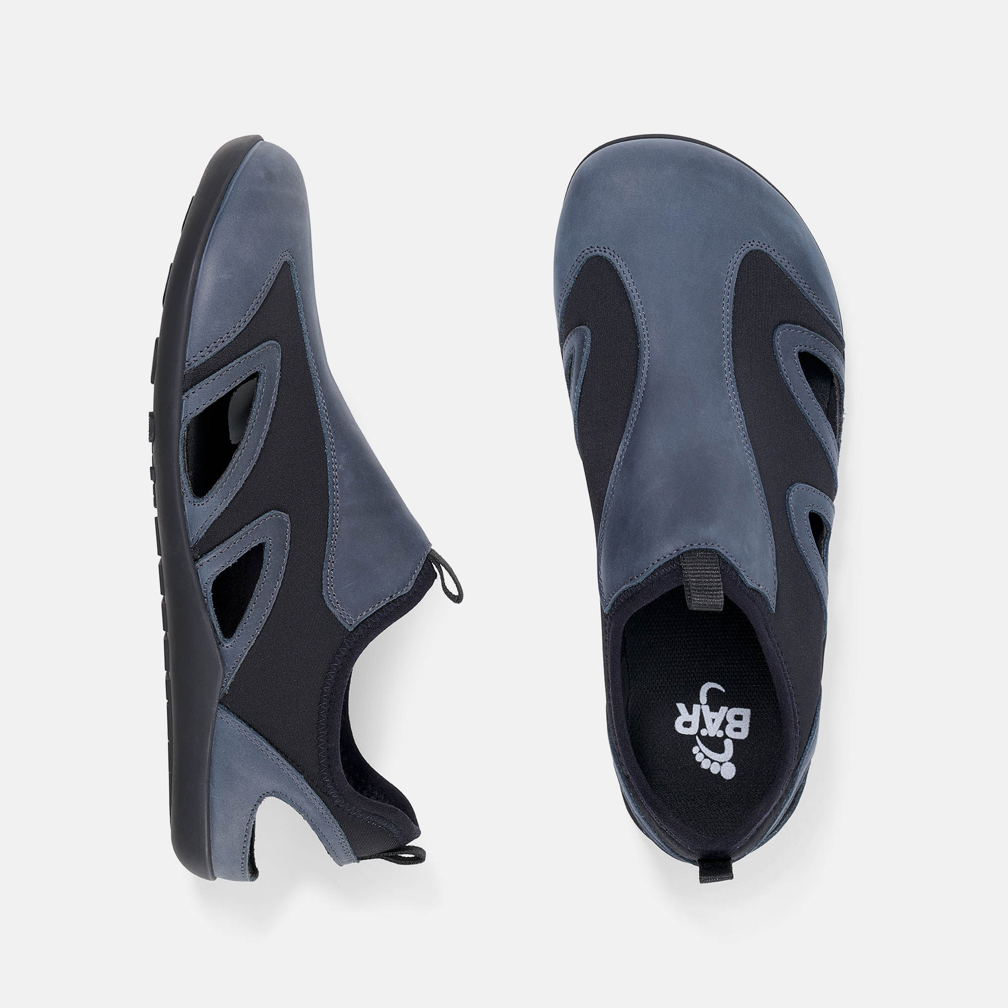 BÄR Schuhe Unisexschuhe Freizeitschuhe Tony dunkelblau/schwarz Neopren, Rindnappaleder Ansicht von oben