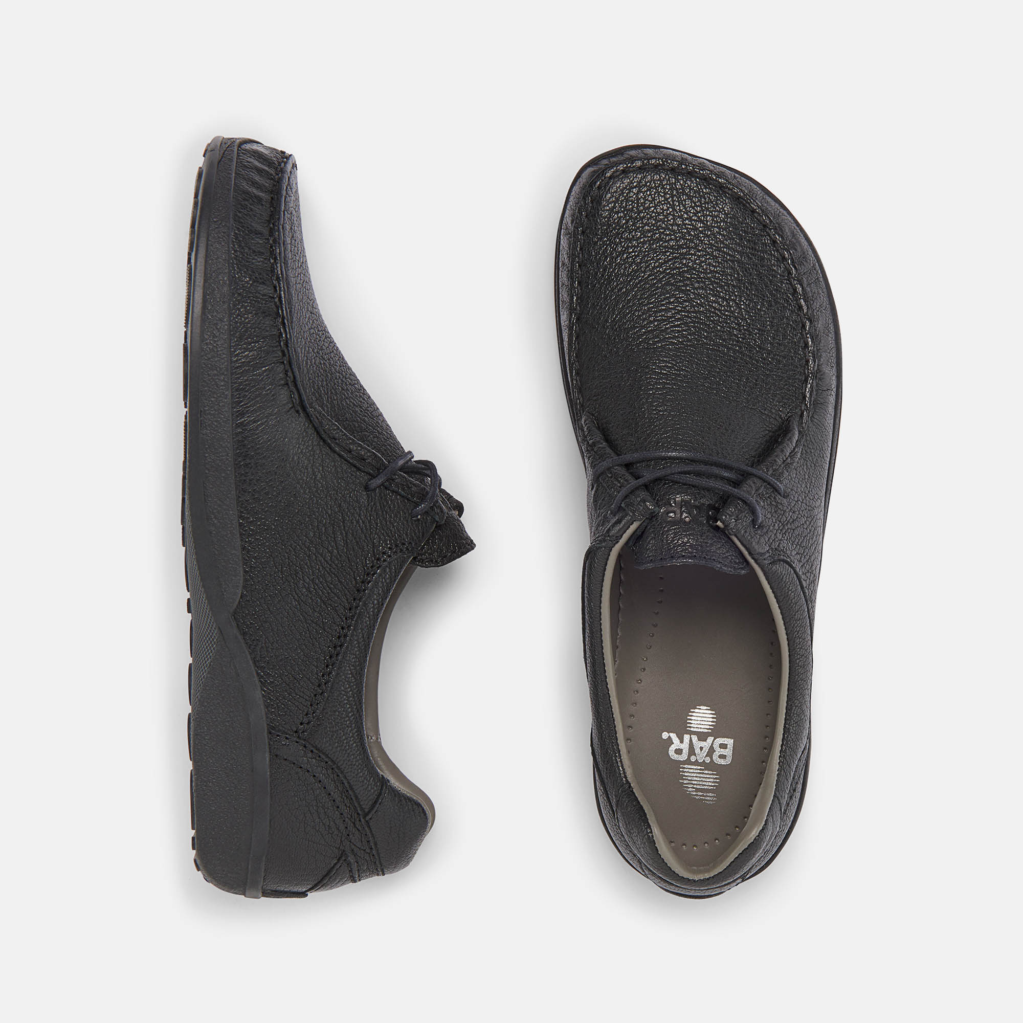 BÄR Schuhe Herrenschuhe Freizeitschuhe Agnello schwarz Mufflonleder Ansicht von oben