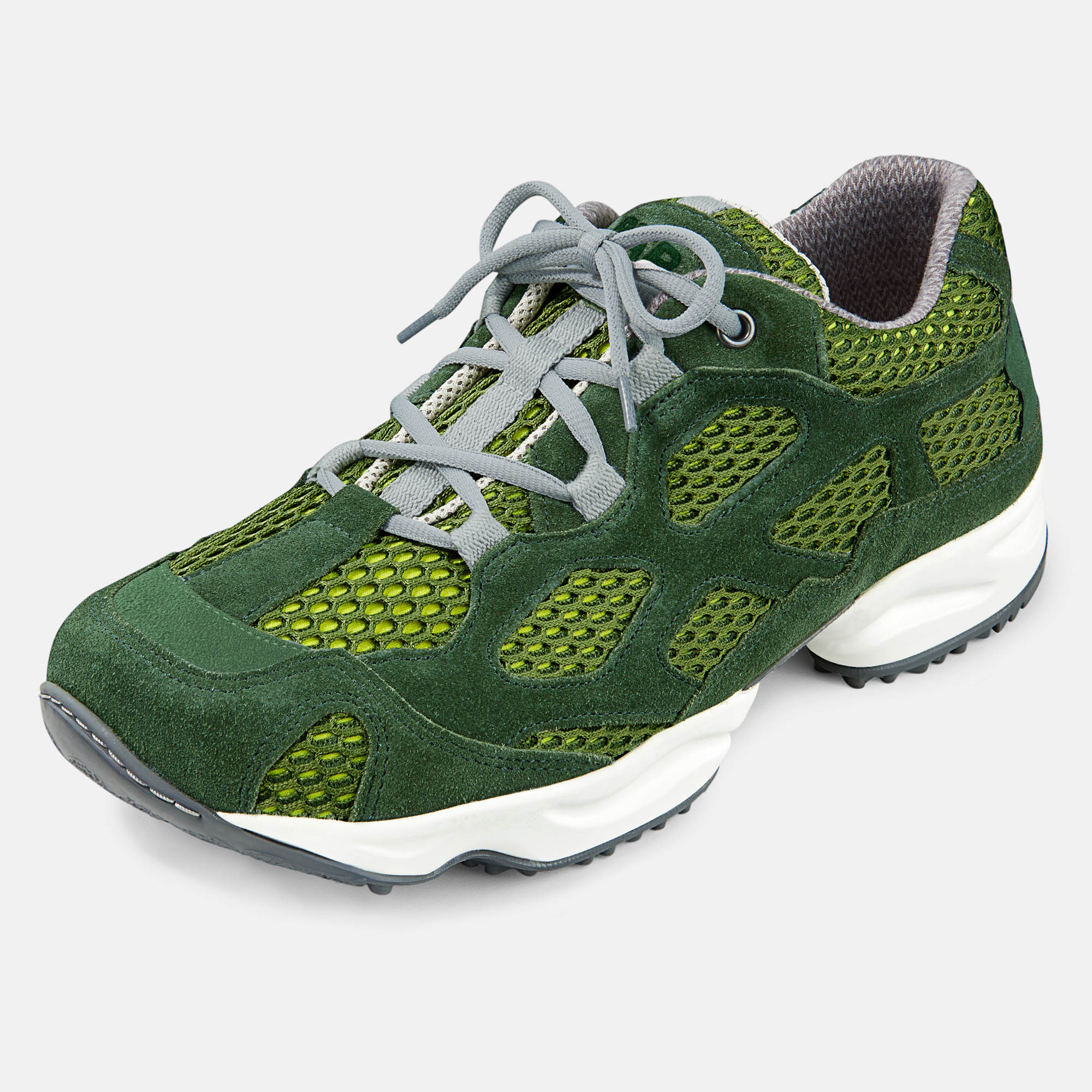 BÄR Schuhe Unisexschuhe Laufschuhe High Performance 2.5 oliv/gelb Mesh, Synthetisches Leder, Kalbveloursleder Produktbild