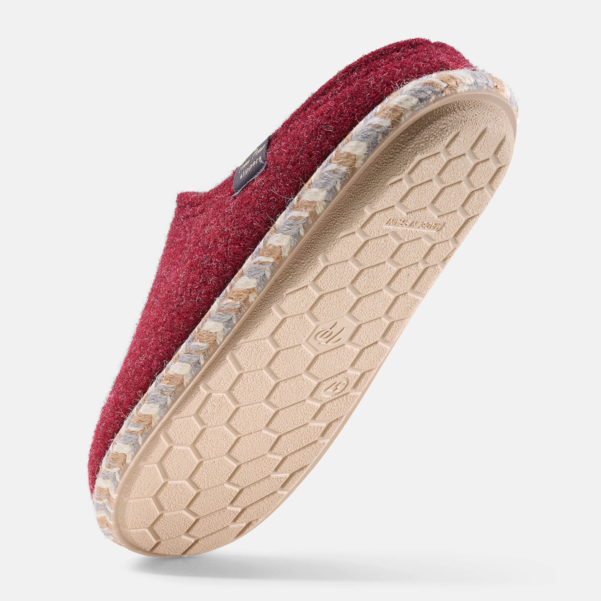 BÄR Schuhe Damenschuhe Hausschuhe Deli bordeaux Seitenansicht