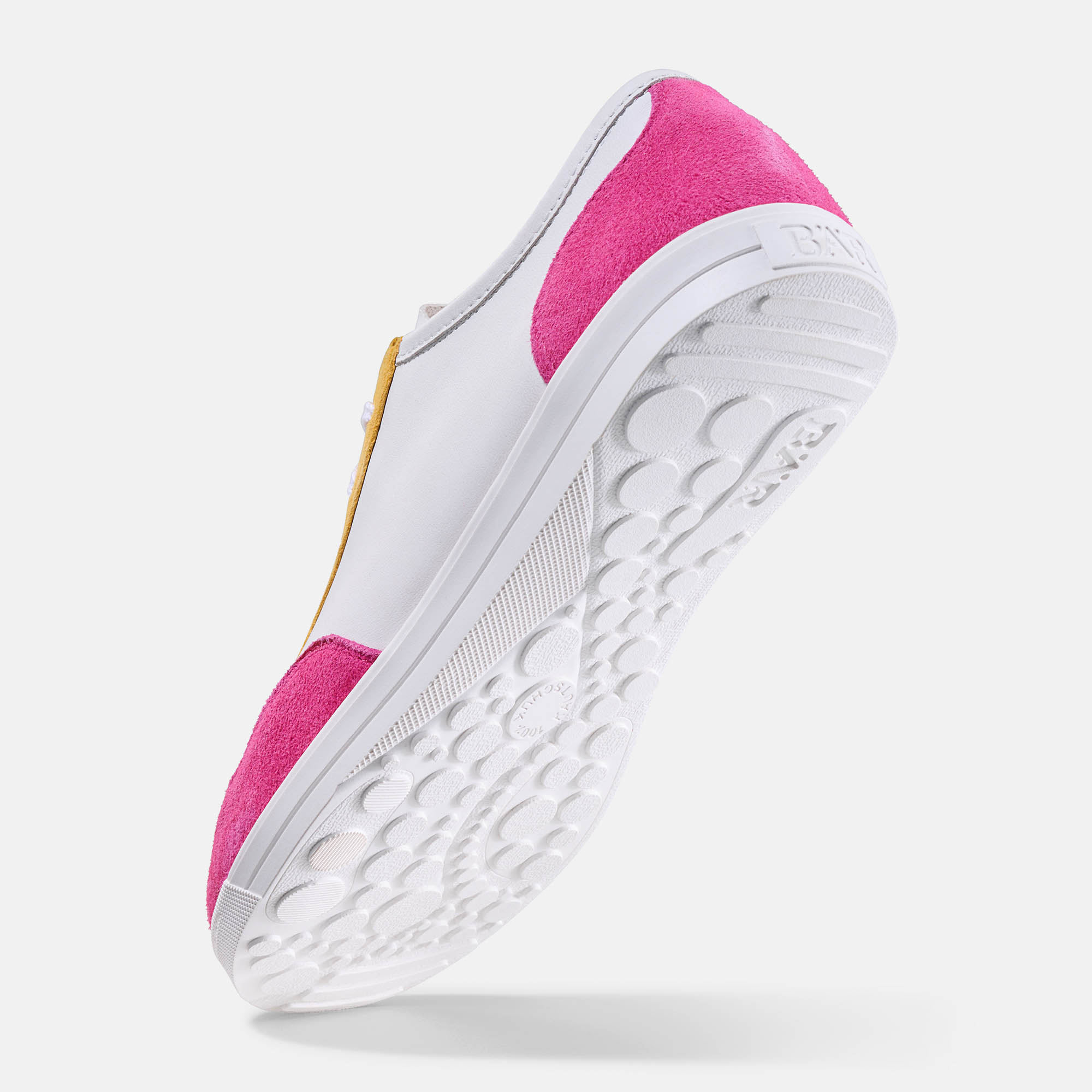 BÄR Schuhe Damenschuhe Alltag Emma 2.0 weiß/pink/gelb Kalbnappaleder Seitenansicht