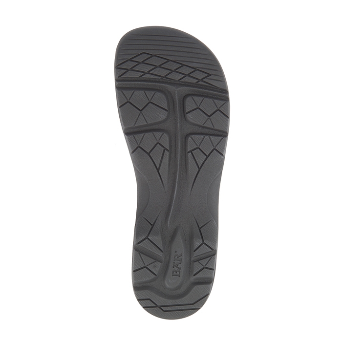 Black orthotic insole featuring a textured grip for enhanced stability and comfort