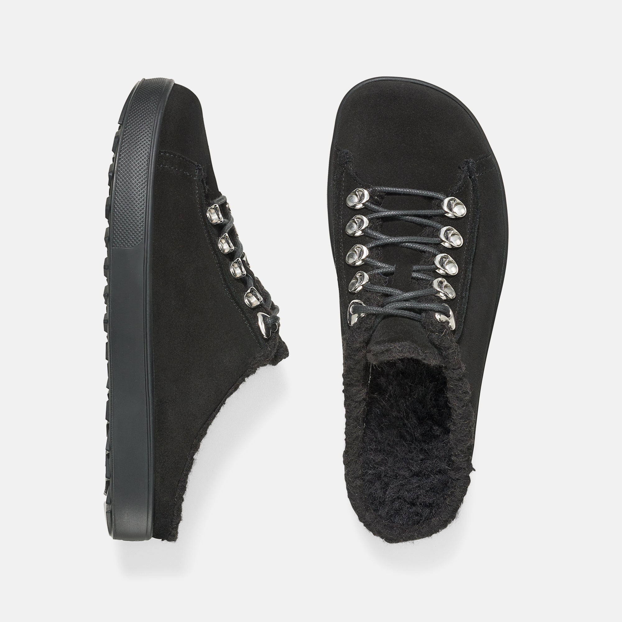 BÄR Schuhe Damenschuhe Freizeitschuhe Ellen-Cozy schwarz Kalbveloursleder wasserabweisend Ansicht von oben