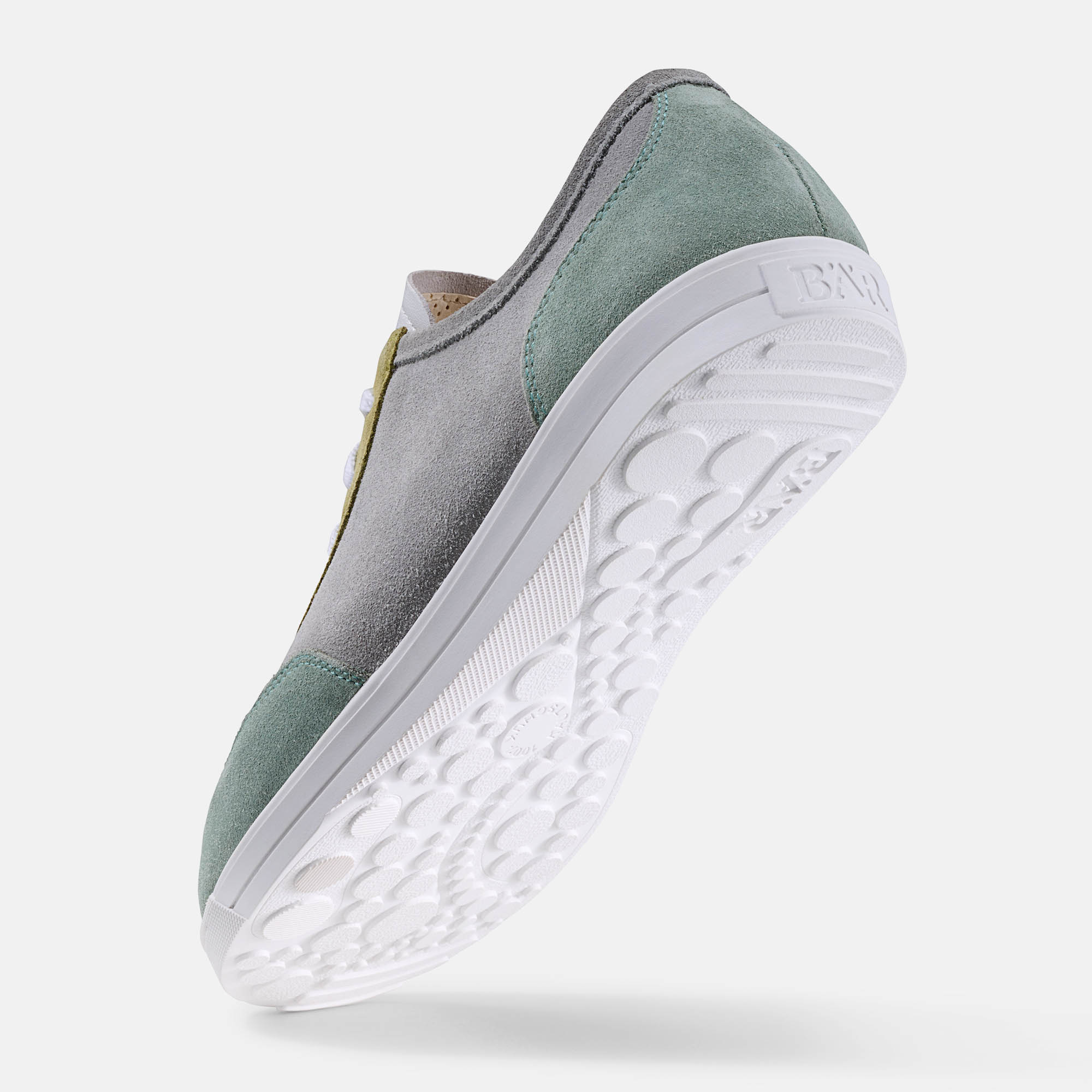 BÄR Schuhe Damenschuhe Alltag Emma 2.0 grün/weiß Kalbnappaleder, Kalbveloursleder Seitenansicht