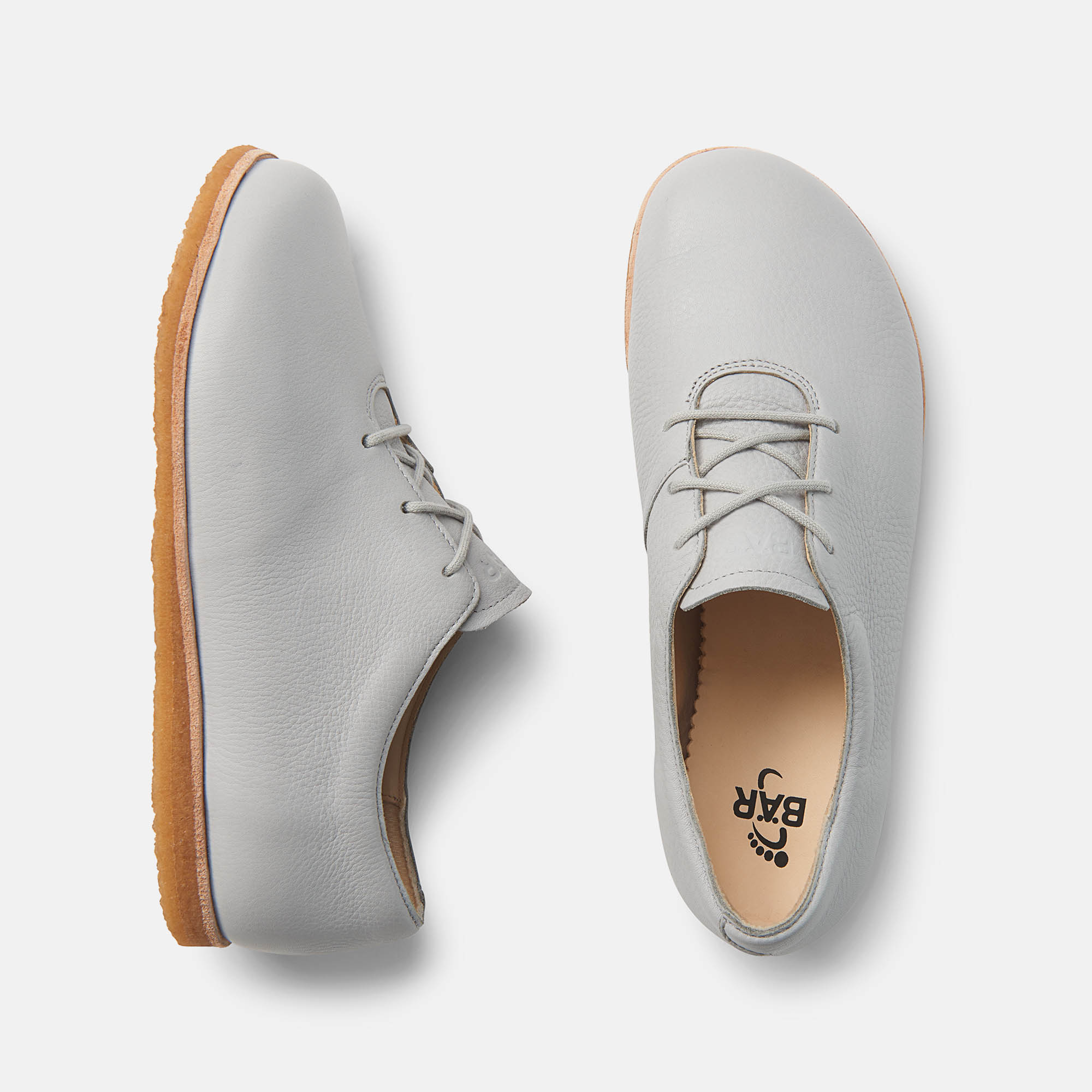 BÄR Schuhe Damenschuhe Freizeitschuhe Carey grau Rindnappaleder Ansicht von oben