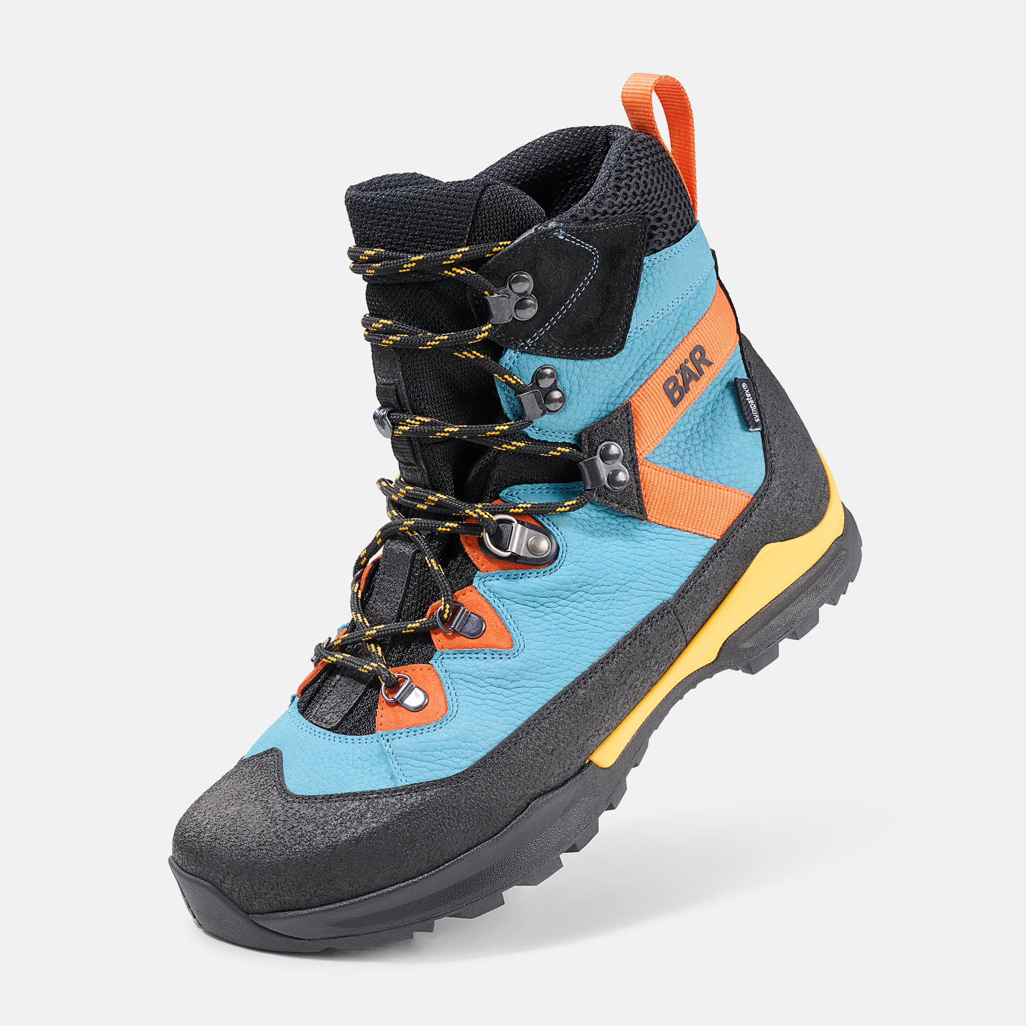 BÄR Schuhe Unisexschuhe Wanderstiefel Bergkomfort WP petrol/orange terracare® Rindnubukleder wasserabweisend, Rindveloursleder Produktbild